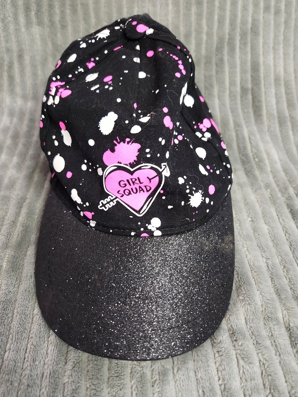 Justice Girl Squad Strapback Hat Multicolor OS Adjustable Splatter Paint Live